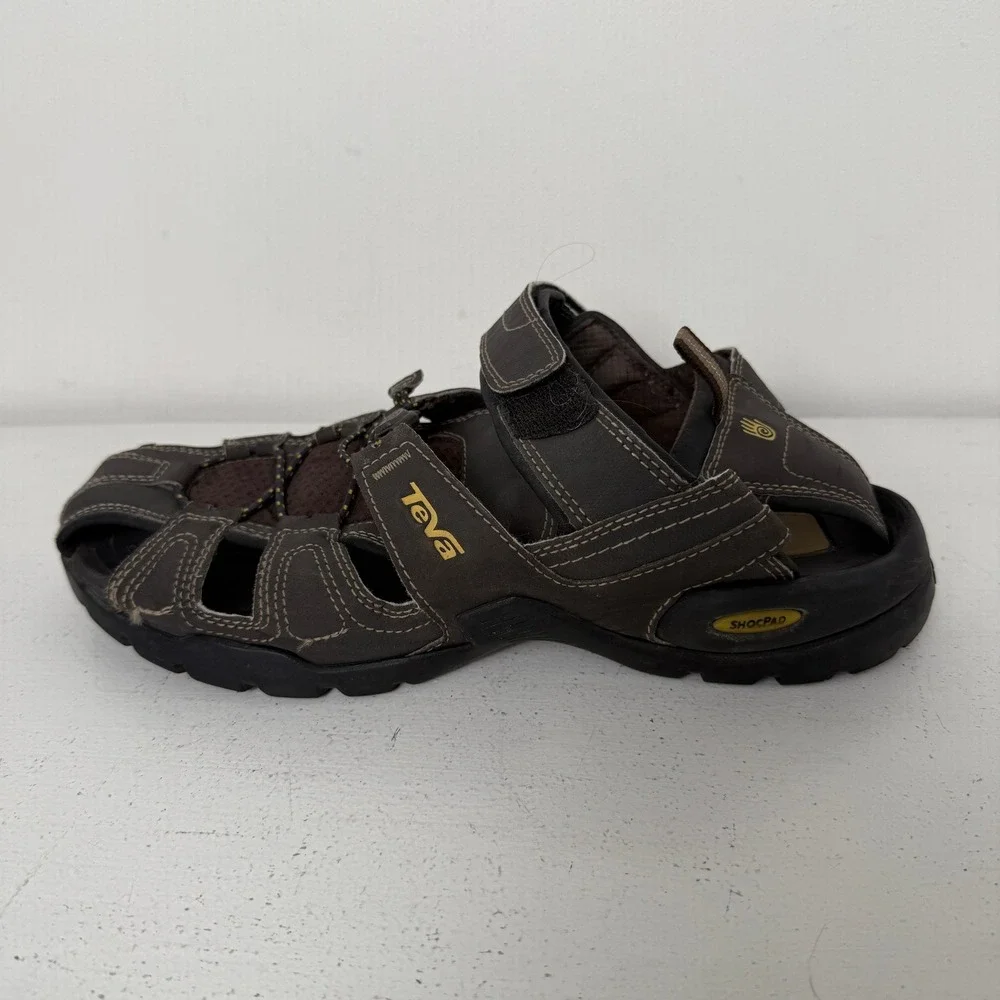 Teva‎ Omnium Mens 9 Brown Closed Toe Fisherman Sandals Hiking